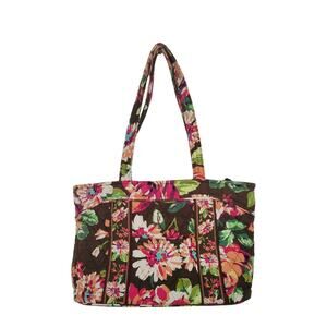 Vera‎ Bradley English Rose Shoulder Bag Floral Quilted Lined Pockets Retired